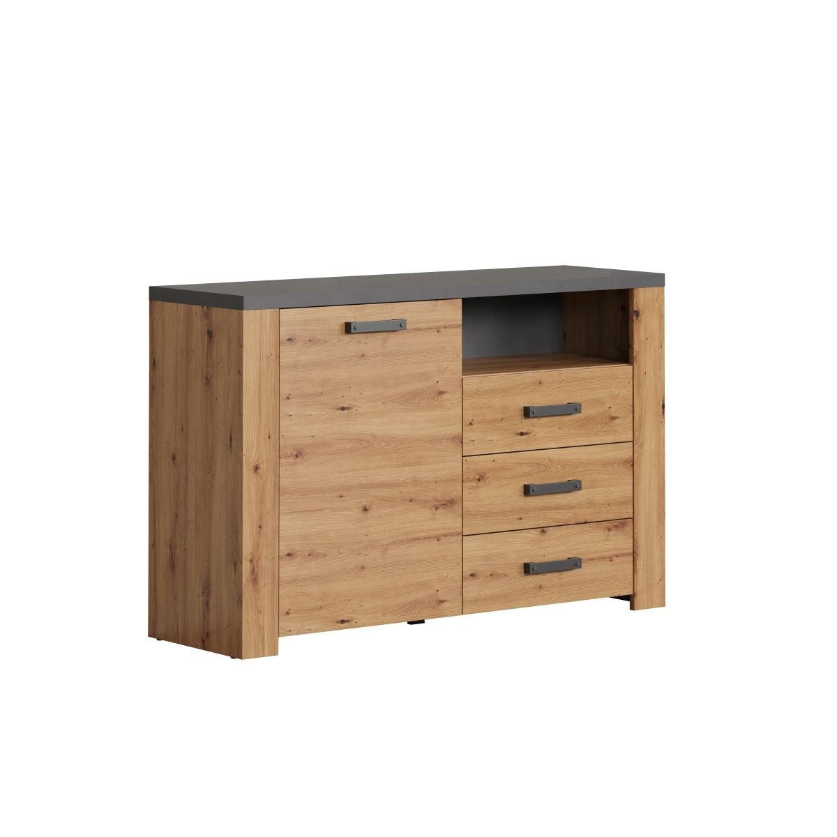 SIDEBOARD Follow Eiche Dekor - Eichefarben, Holzwerkstoff (127/127/83cm) - Trendteam