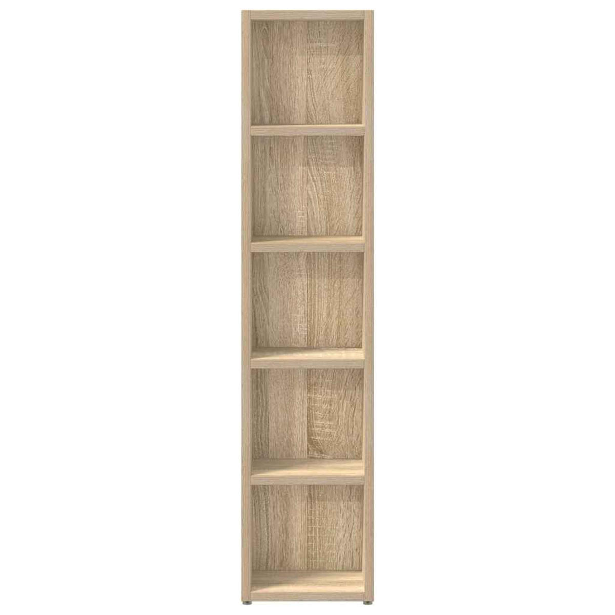 CD-REGALE 2 STK. SONOMA-EICHE 21X16X93,5 CM HOLZWERKSTOFF - Braun, Holz (16/93.5/21cm) - vidaXL
