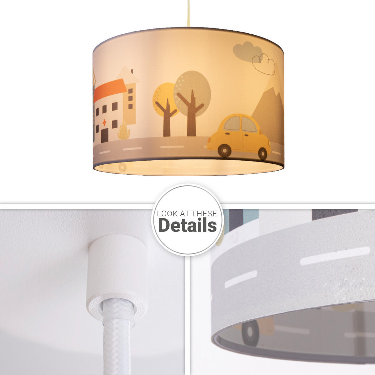 PENDELLEUCHTE Hugo Pd1 Cap 318 - Weiß, Metall (45.5/45.5/27cm) - Paco Home