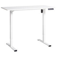 SCHREIBTISCH elektrisch höhenverstellbar 120/60 cm Weiß Tavares - Weiß, Holzwerkstoff/Metall (60/120/75cm) - Beliani