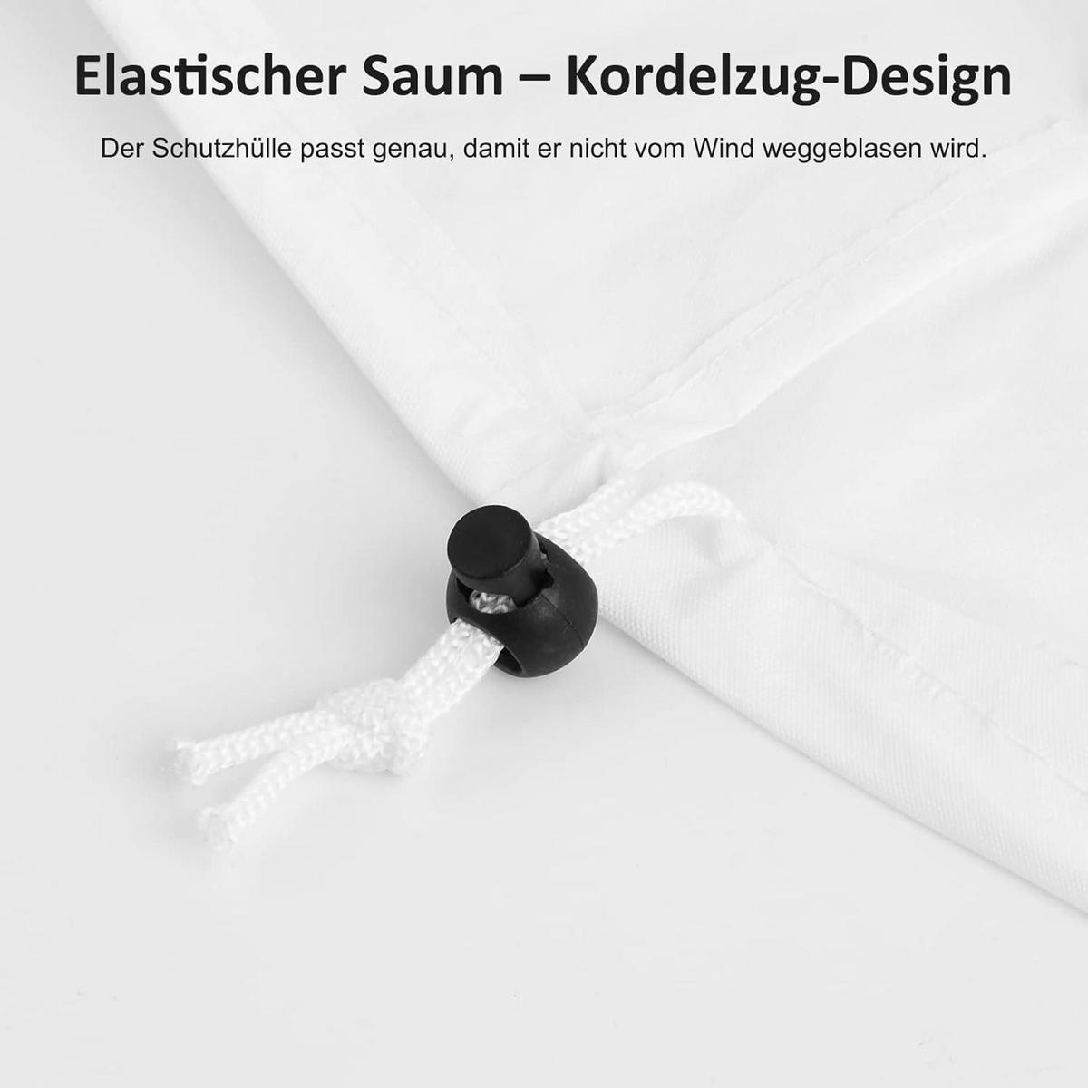 ABDECKHAUBE für Gartenstühle 70 x 70 x 120 cm PEVA wetterfest - Weiß, Kunststoff (70/120/70cm)