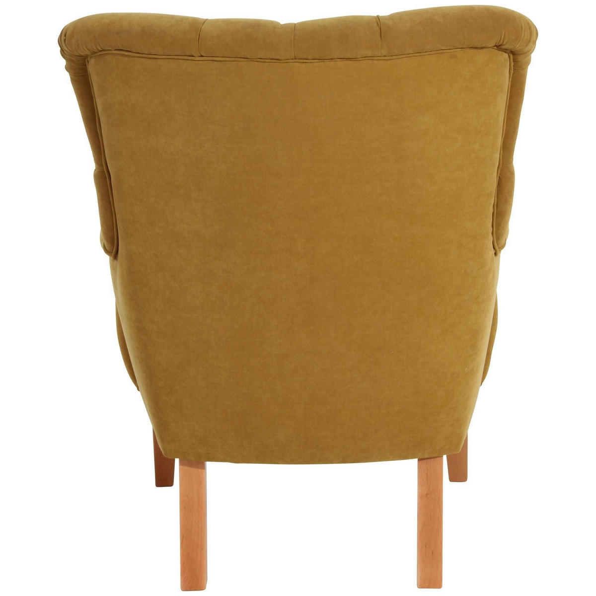 SESSEL Kaiya Bezug Veloursstoff Buche natur / mais - Gelb, Kunststoff (71/97/82cm) - 58aufmkessel