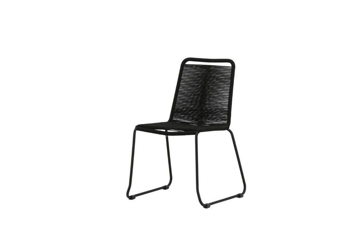 GARTENSTUHL, Lindos, Schwarz, Polyester, 57 x 59 x 86 cm - Schwarz, Textil (57/86/59cm) - ebuy24