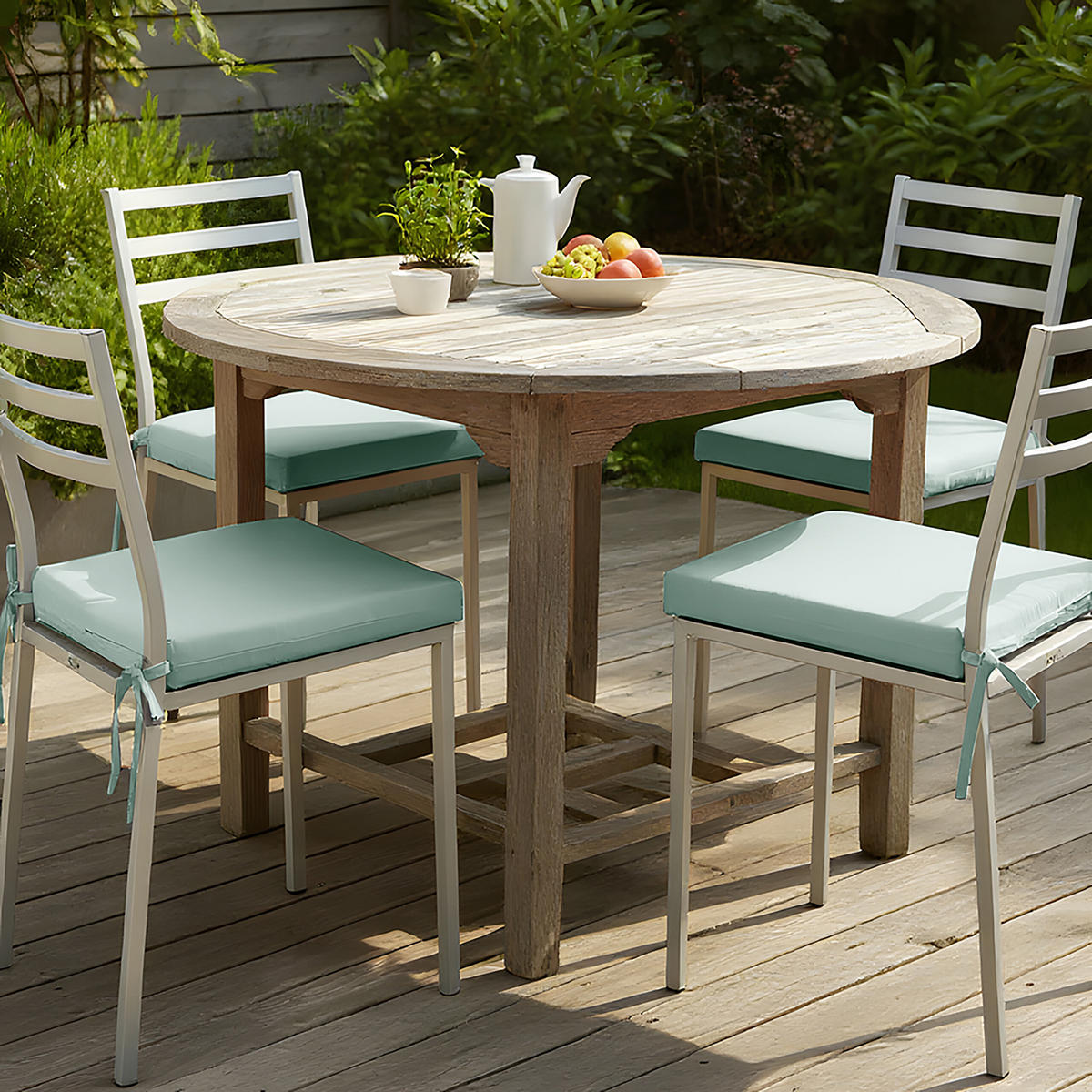 4XSTUHLKISSEN - Grün, Textil (40/40/3cm) - Relaxdays