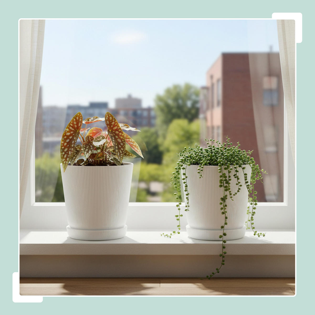 2XBLUMENTOPF - Weiß, Kunststoff (20cm) - Relaxdays