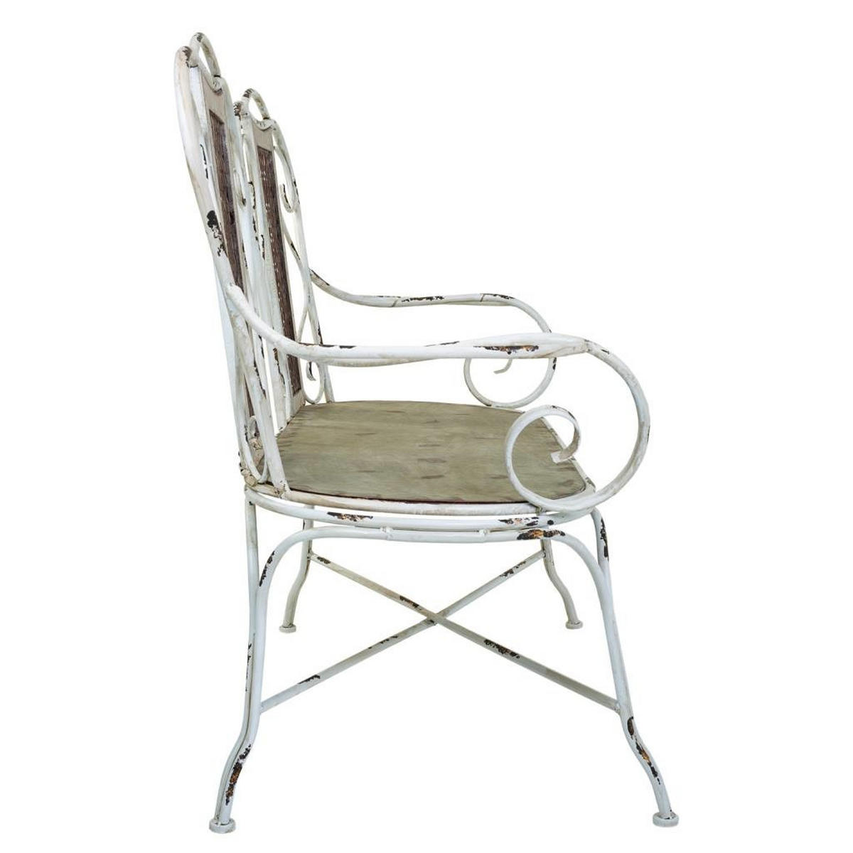 METALLBANK, Grau, 129x57x95 cm - Grau, Metall (129/95/56.5cm) - Wanderlust