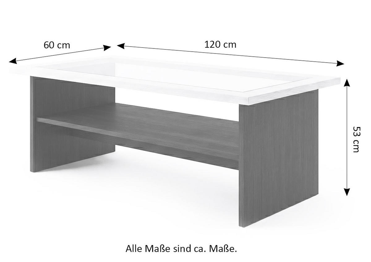 COUCHTISCH Domino wenge / birke 120 / 60 / 53cm - Wengefarben/Braun, Holz/Holzwerkstoff (60/120/53cm) - Feldmann-Wohnen