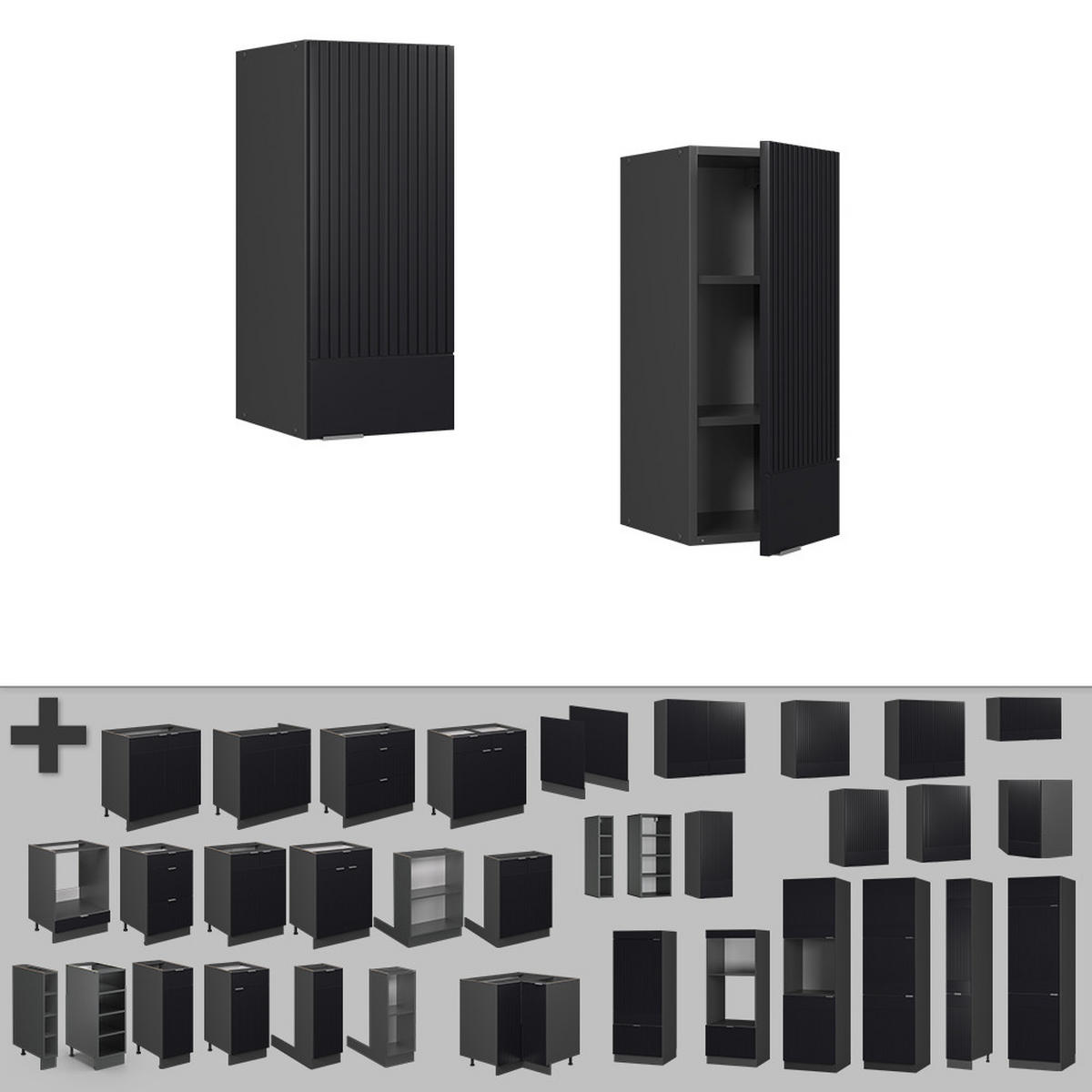 Anthrazit/Schwarz, Holzwerkstoff (30/72/34.1cm) - Vicco