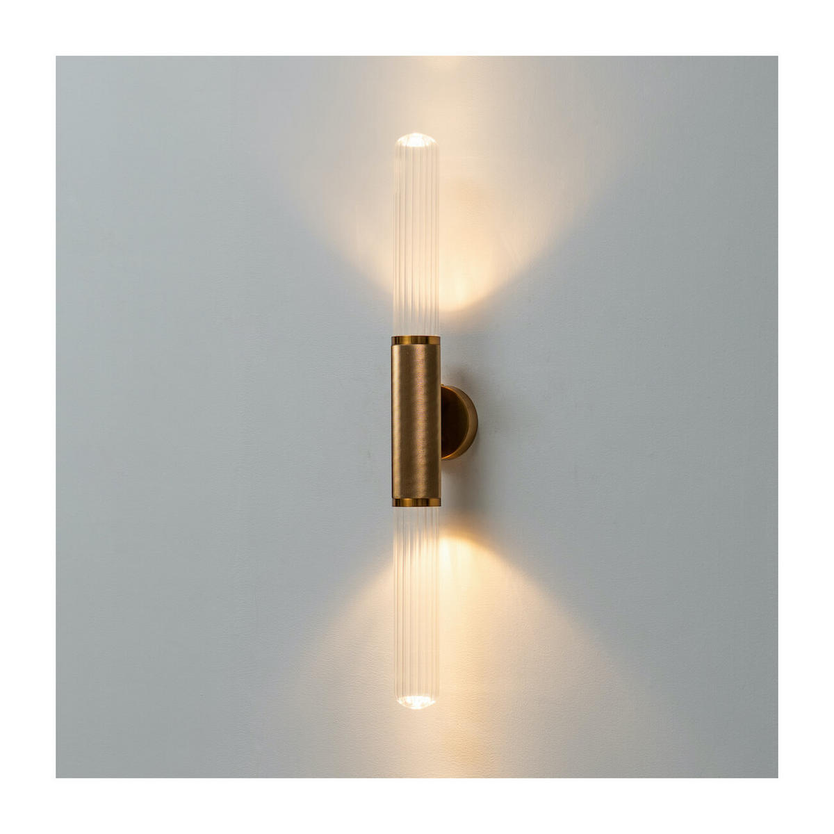 WANDLEUCHTE Hita, Gold / Messing, 74cm - Goldfarben, Glas (12/74/74cm) - KOSILUM