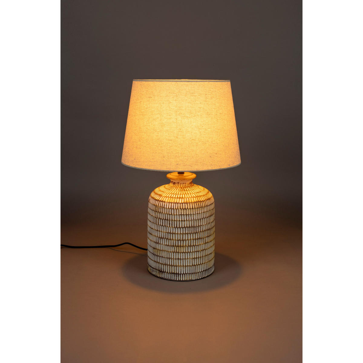 TISCHLAMPE Russel - Beige, Keramik (38/38/62cm) - Dutchbone