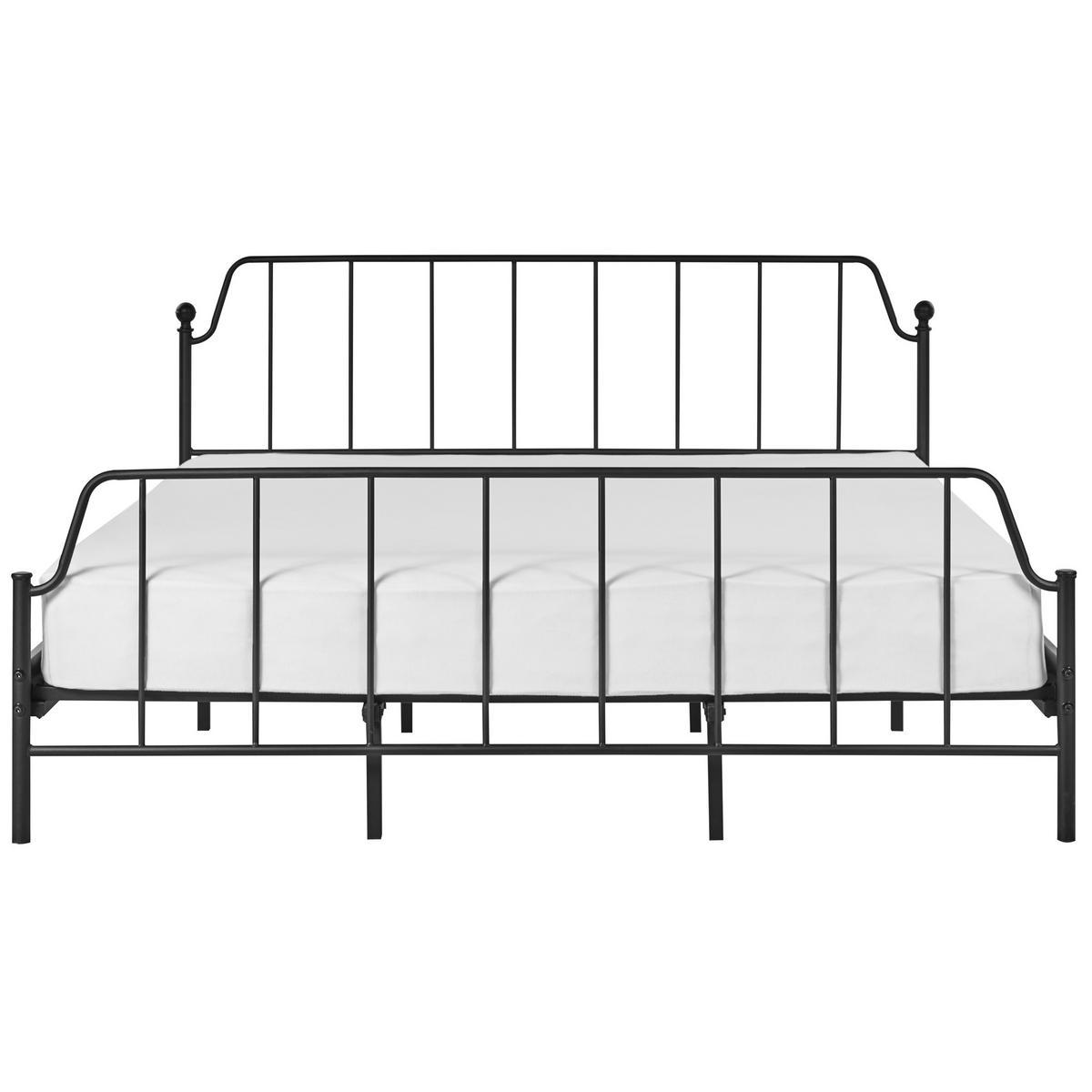 BETT mit Lattenrost 180x200 cm Schwarz Mauressac - Schwarz, Metall (180/200cm) - Beliani