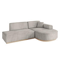 ECKSOFA Ottomane Rechts ARRIO-L1 - 243x171x83 cm Hellbraun - Hellbraun, Holzwerkstoff/Textil (243/171cm) - ALTDECOR