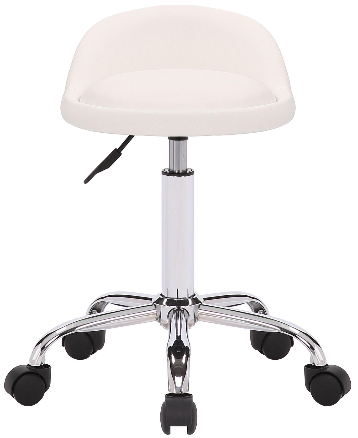 ARBEITSHOCKER Tommy Kunstleder weiß - Weiß, Metall (36/72/43cm) - TPFLiving