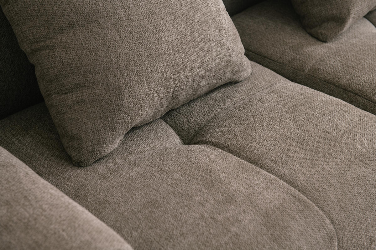 2-SITZER-SOFA Chenille Aschbraun - Braun, Textil (180/73/95cm) - MILYsofa