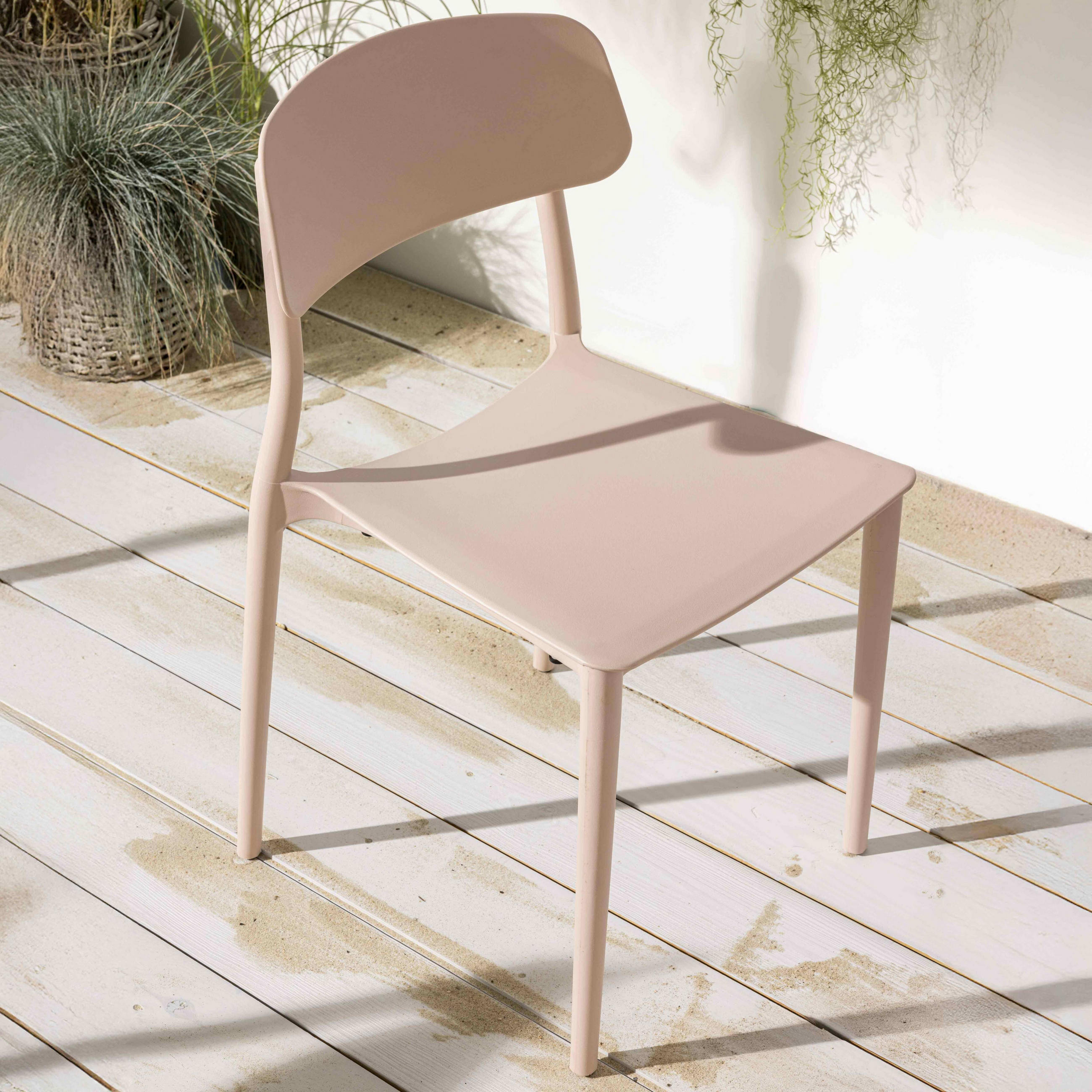 GARTENSTUHL 2-tlg., Rosa - Rosa, Textil (48/82/48cm) - Oviala
