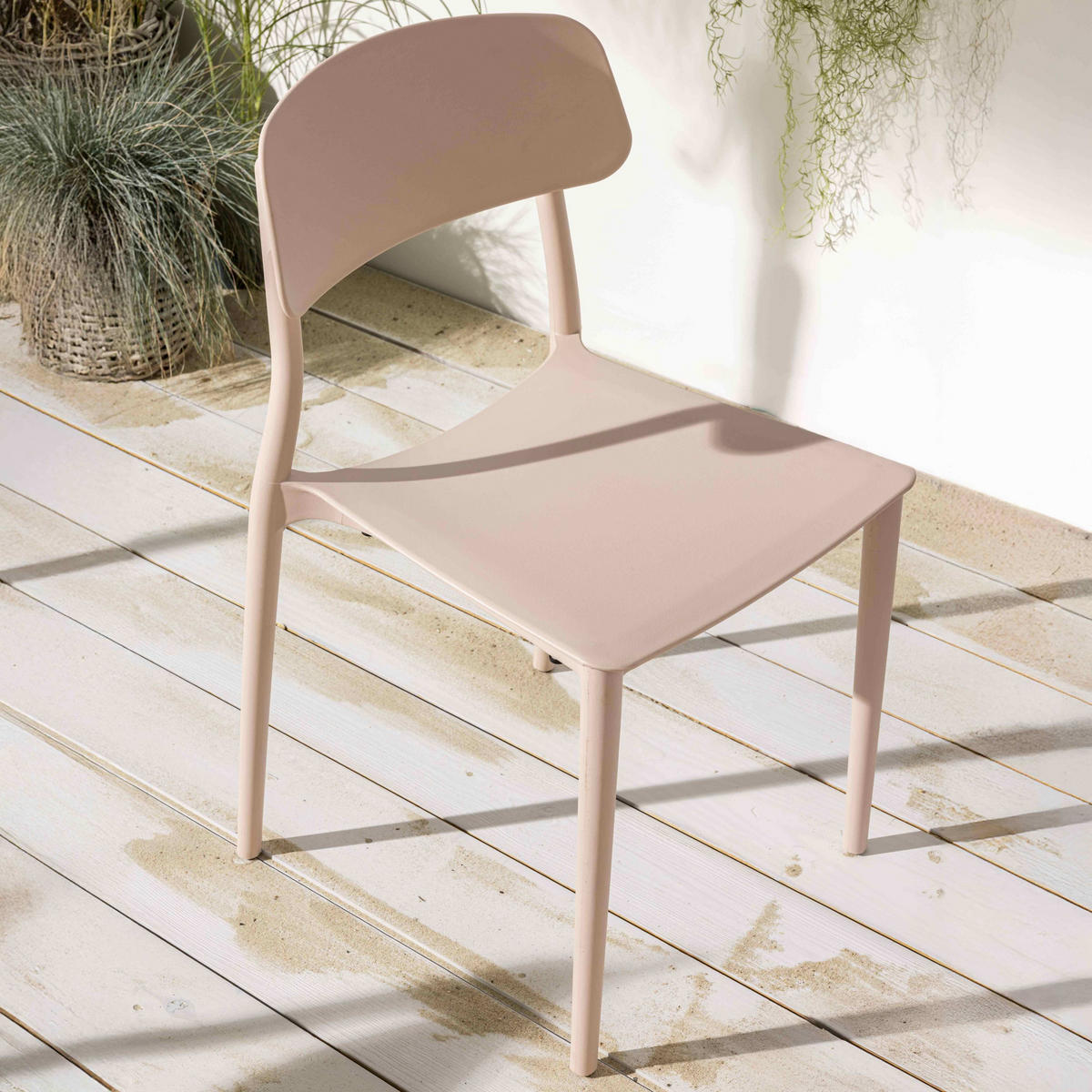 GARTENSTUHL 2-tlg., Rosa - Rosa, Textil (48/82/48cm) - Oviala