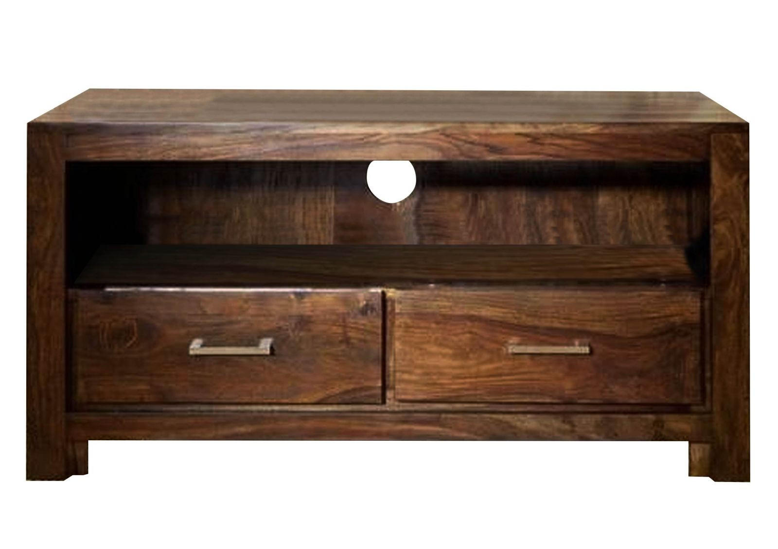 TV-BOARD Sheesham 110x50x55 braun lackiert METRO LIFE #102 - Braun, Holz (110/55/50cm) - Massivmoebel24