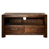 TV-BOARD Sheesham 110x50x55 braun lackiert METRO LIFE #102 - Braun, Holz (110/55/50cm) - Massivmoebel24