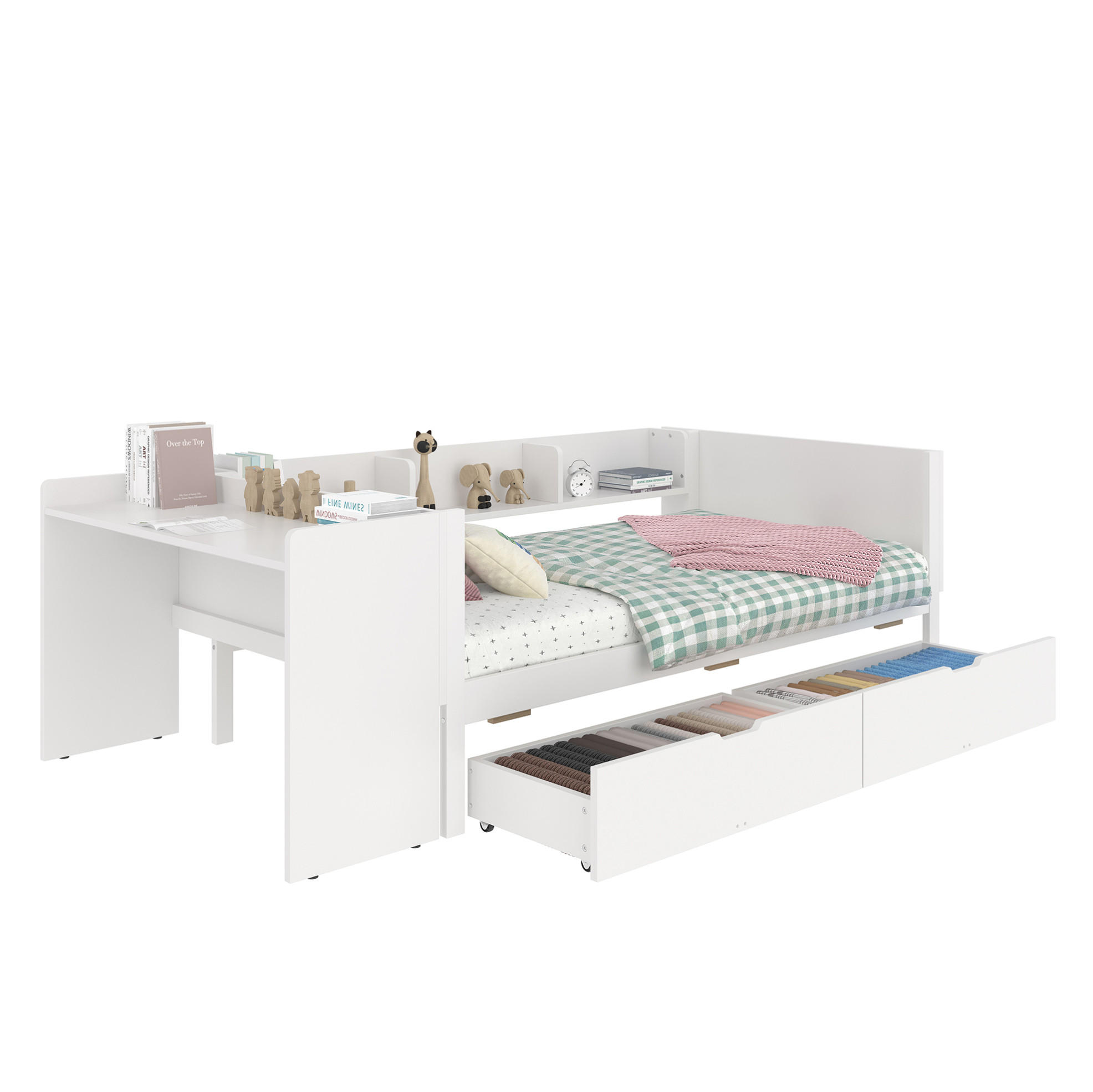 Ivmeu Einzelbett Weiß 90x200 cm