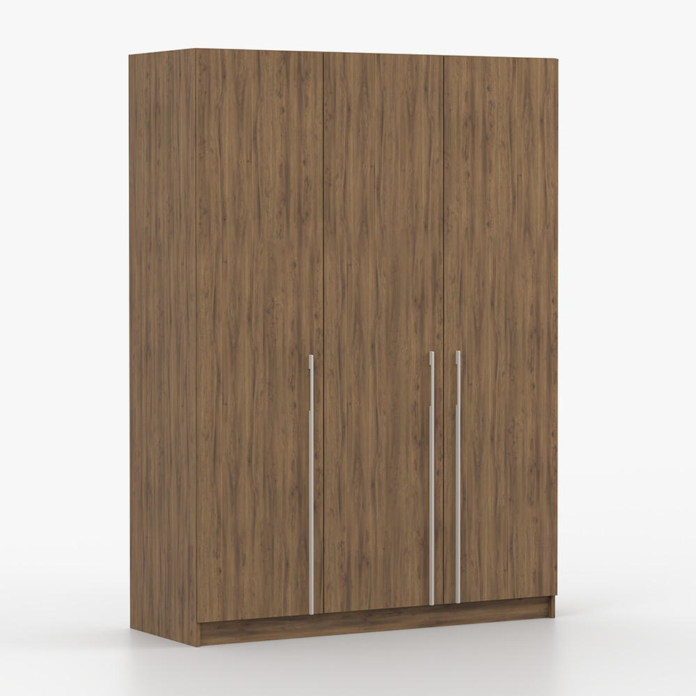 imoebel24 Drehtürenschrank Nussbaum 150x210x55 cm