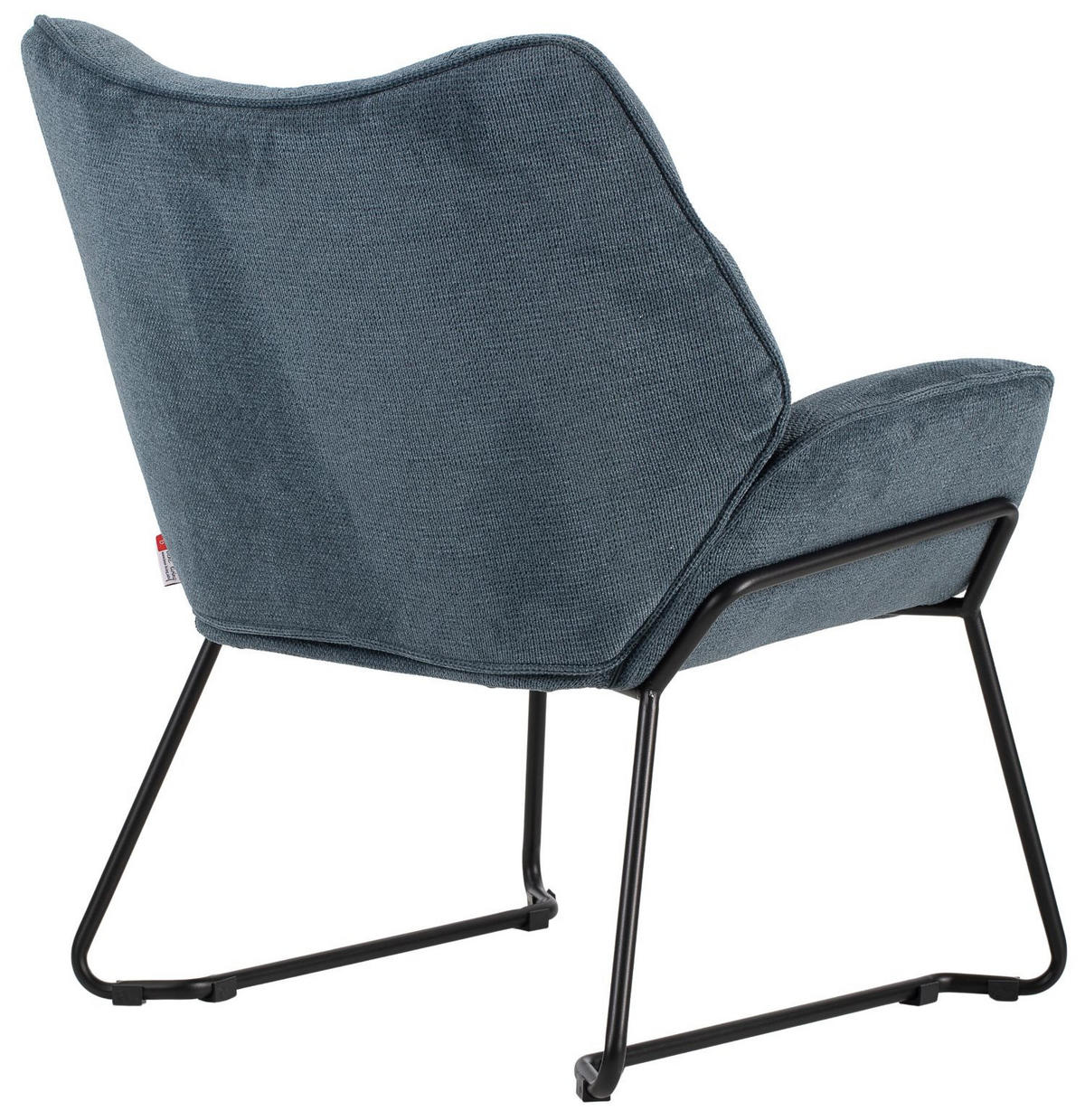 SESSEL Aliano - 4er Set - blau - Blau/Schwarz, Textil/Metall (67/76/73cm) - bene living