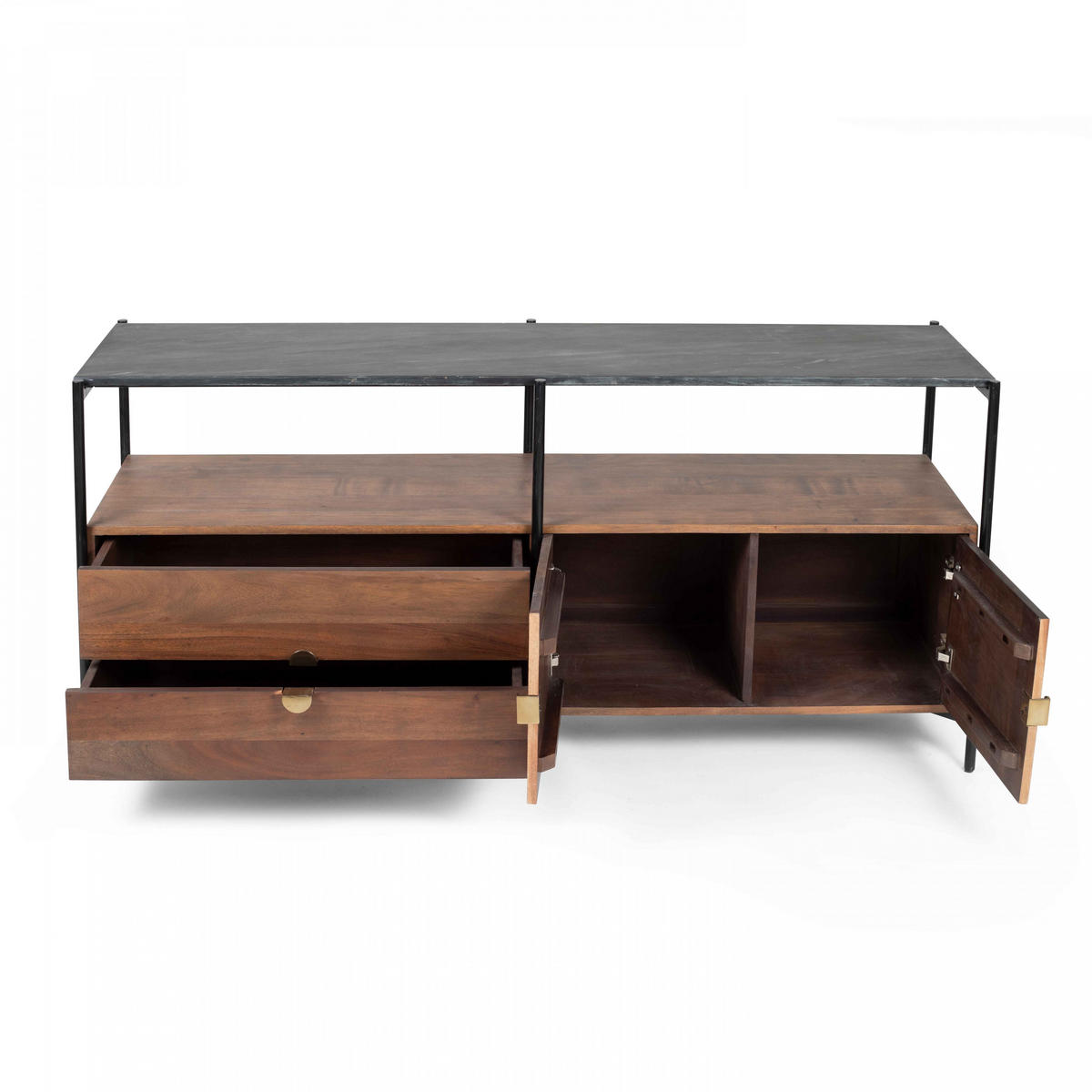 TV-ELEMENT, Braun - Braun, Naturmaterialien (42/70/152cm) - Oviala