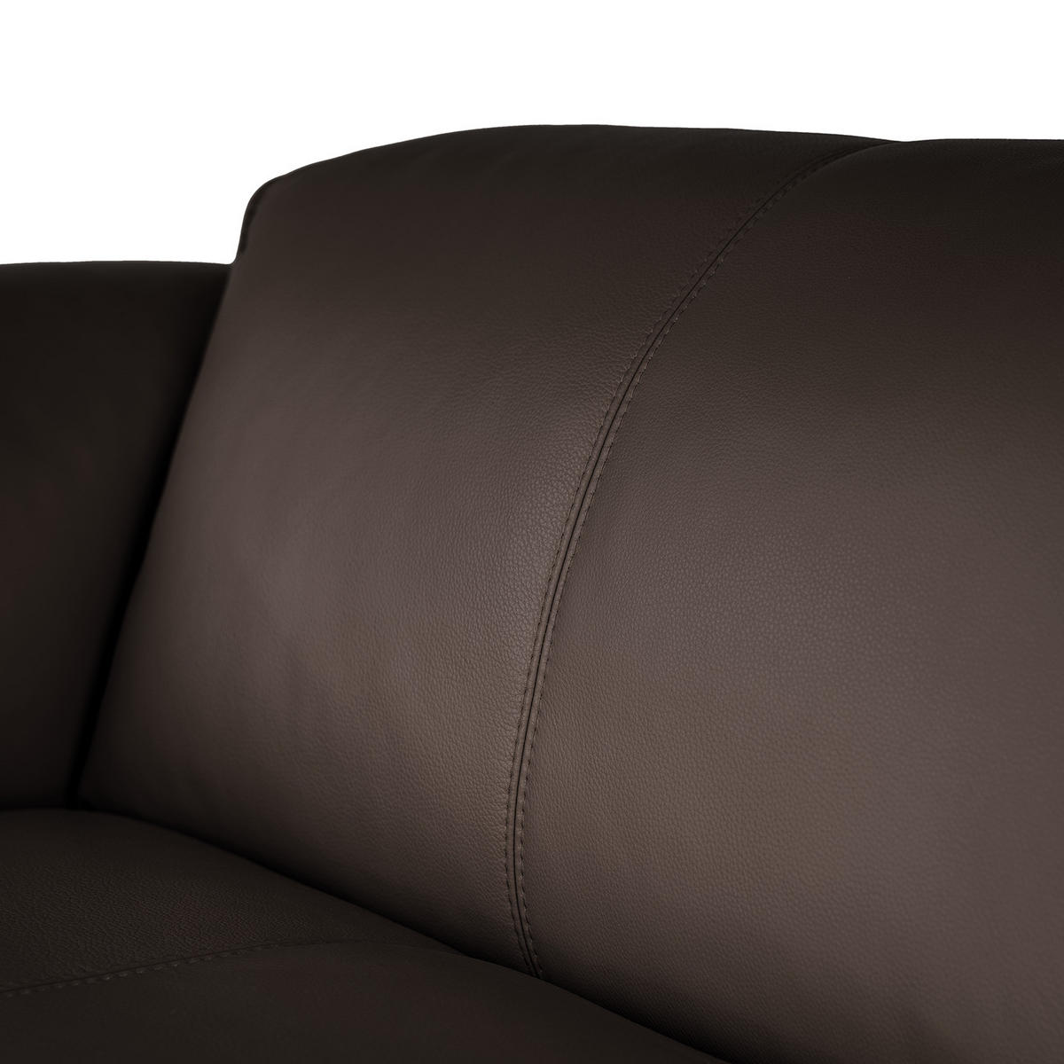 2-SITZER SOFA - Dunkelbraun/Schwarz, Leder/Kunststoff (220/71/102cm) - home24
