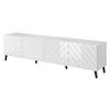 TV-LOWBOARD Abeto 200 - Schwarz Hochglanz/Schwarz, Holzwerkstoff/Kunststoff (200/52/42cm) - MIRJAN24