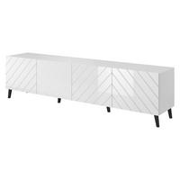 TV-LOWBOARD Abeto 200 - Schwarz Hochglanz/Schwarz, Holzwerkstoff/Kunststoff (200/52/42cm) - MIRJAN24