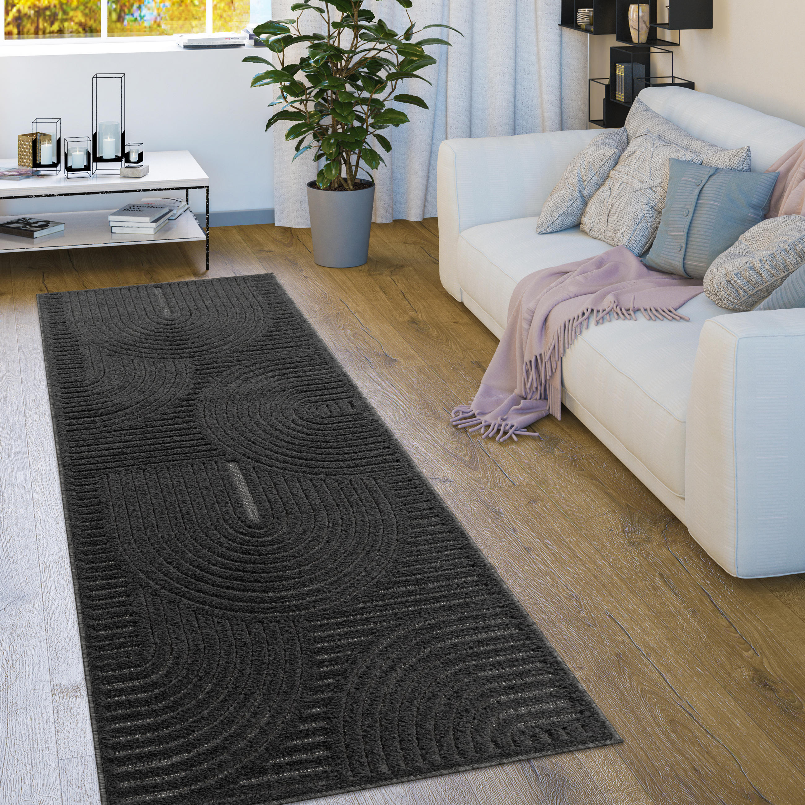 OUTDOORTEPPICH 80/250 cm Livorno 674 - Anthrazit, Textil (80/250cm) - Paco Home