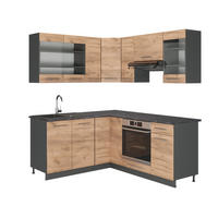 ECKKÜCHE Fame-Line Goldkraft Eiche/Anthrazit 160 x 60 cm ohne AP - Honigeiche/Anthrazit, Holzwerkstoff (190/81.6/46cm) - Vicco