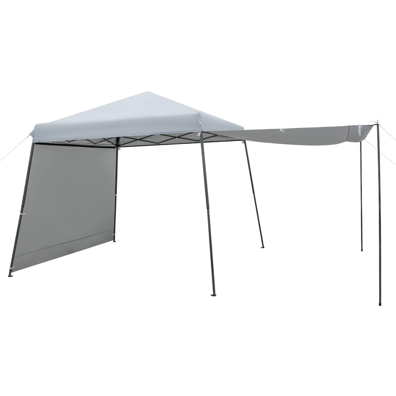 PAVILÓN 255 cm sivý - sivá, plast (599/255/300cm) - COSTWAY