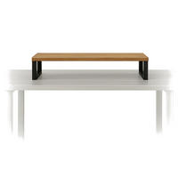 SCHREIBTISCHAUFSATZ Holzoptik Metall Erlefarben Schwarz Monitorablage 90x20x10 cm - Erlefarben/Schwarz, Holzwerkstoff/Metall (20/90/10cm) - Begryf