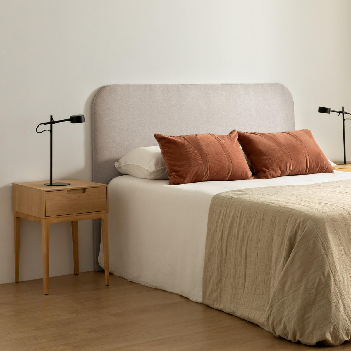 KOPFTEIL Coline Grau 165 cm x 118 cm - Grau, Textil (165/118/3cm) - Kenay Home