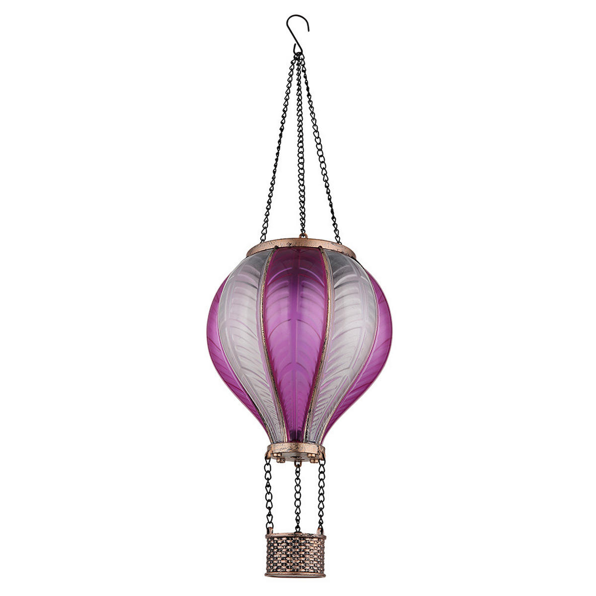 LED AUSSENLEUCHTE Solarleuchte Pink Feuer Effekt 2er Set - Multicolor, Kunststoff/Metall (14/14/46.5cm) - Globo Lighting