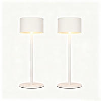 TISCHLAMPE Moorfinr 9/9/25 cm (2er-set) - Weiß, Kunststoff/Metall (9/9/25cm) - ZMH