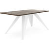 ESSTISCH Vance rechteckig, Dark Grey Chicago Beton 120/60/48 cm - Dunkelgrau/Weiß, Holzwerkstoff/Metall (60/120/48cm) - WFL GROUP