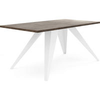 ESSTISCH Vance rechteckig, Dark Grey Chicago Beton 120/60/48 cm - Dunkelgrau/Weiß, Holzwerkstoff/Metall (60/120/48cm) - WFL GROUP