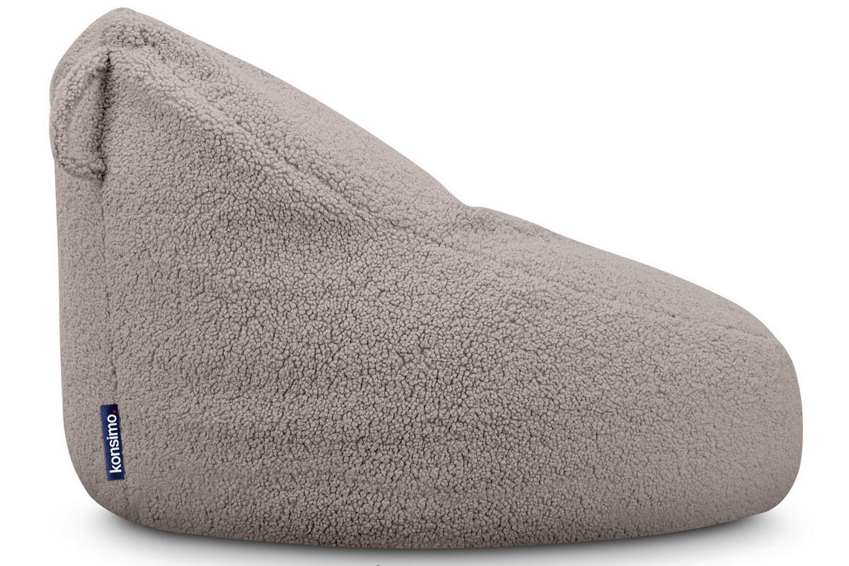 SITZSACK COSMO aus Bouclé, Hellbraun - Hellbraun, Textil (85/80/85cm) - KONSIMO®