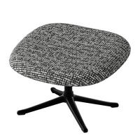 POLSTERHOCKER - Schwarz/Grau, Textil/Metall (53/37/46cm) - home24