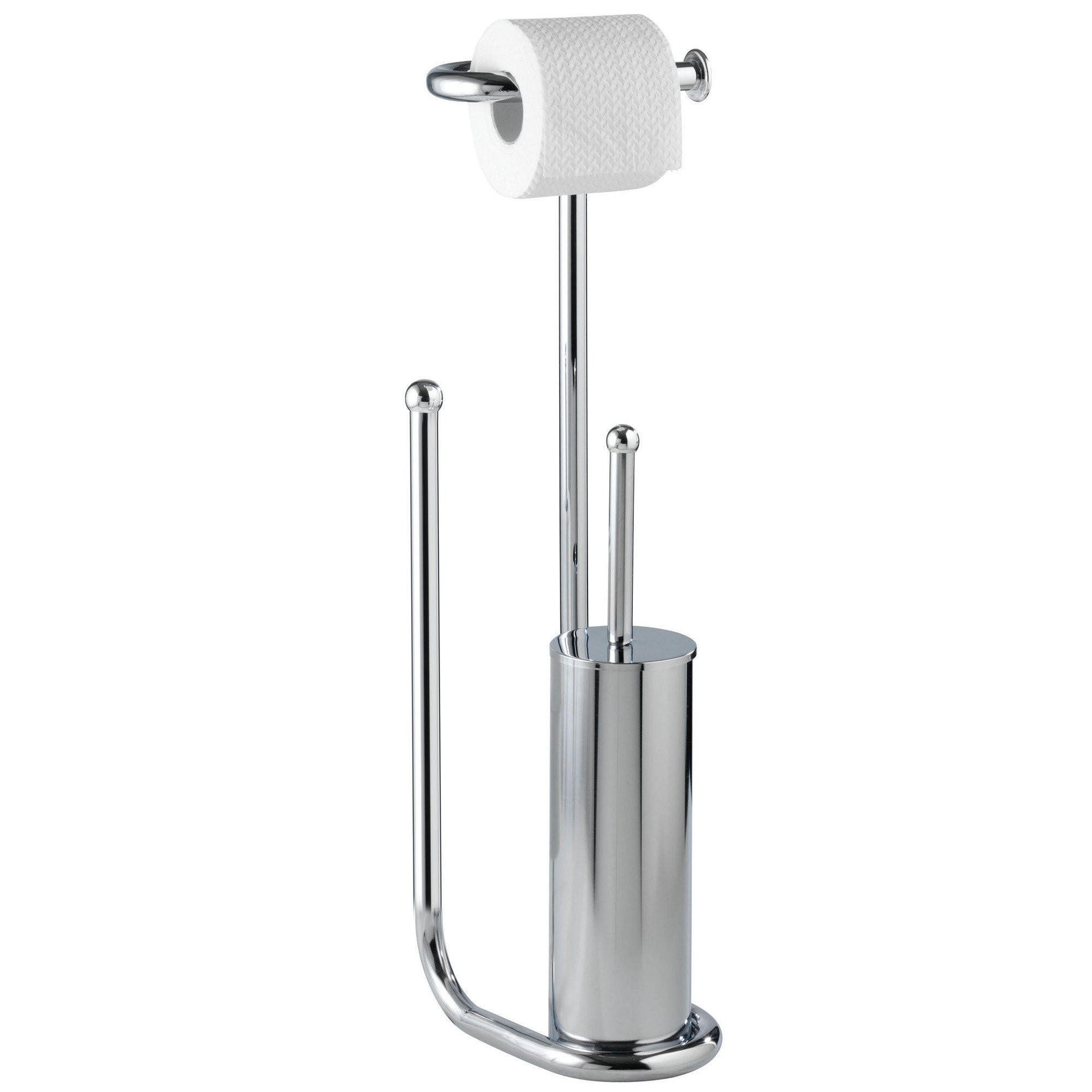 Wenko Stand-Wc-Garnitur Silber 20x62.5x23 cm