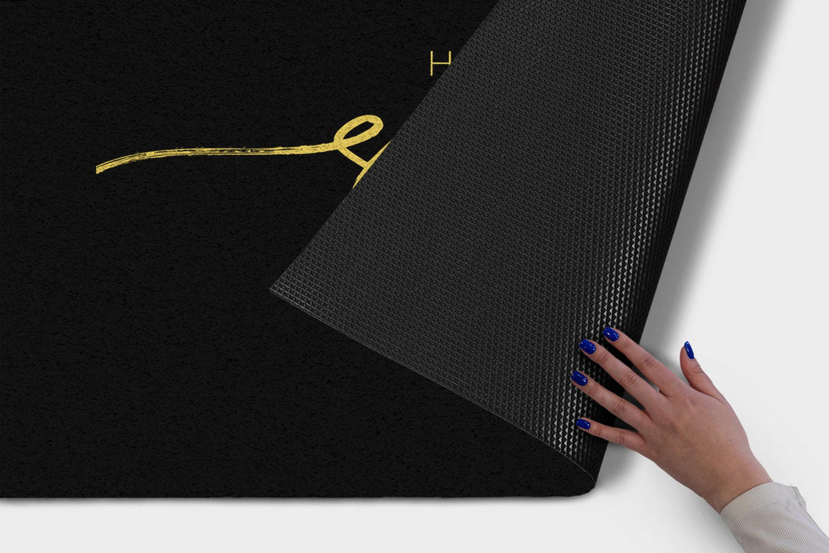 FUSSMATTE 150 x 100 cm Sweet Home - Gelb/Schwarz, Textil (150/100cm) - TULUP