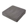 SITZKISSEN orthopädisch 50/50/10 cm – Velours Sesselkissen grau - Grau, Textil (50/50/10cm) - Homescapes