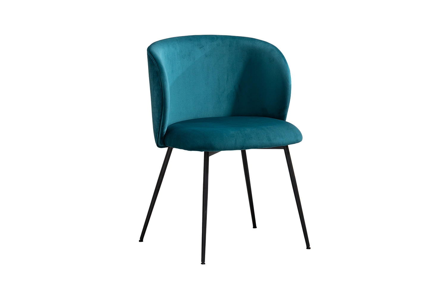 ESSZIMMERSTUHL LENA Petrol Velvet - Petrol, Textil (54/78/53cm) - KAWOLA