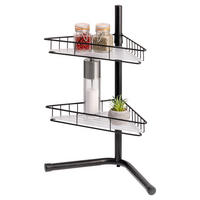 KÜCHEN-ECKREGAL, schwarz - Schwarz, Metall (26.5/51/26.5cm) - bremermann