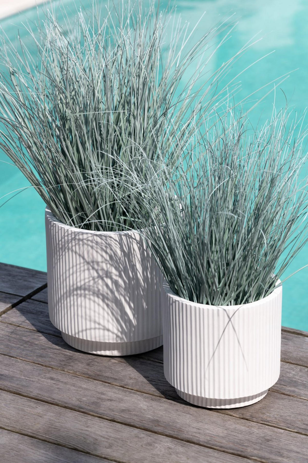 BLUMENTOPF MISTY - Töpferei - Weiß - 3er set - Ø 37 cm - Weiß, Keramik (37/37cm) - J-Line
