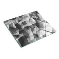 GLASPLATTE 60x52 cm Dreiecke der Abstraktion - Blau/Braun, Glas (60/0.4/52cm) - TULUP