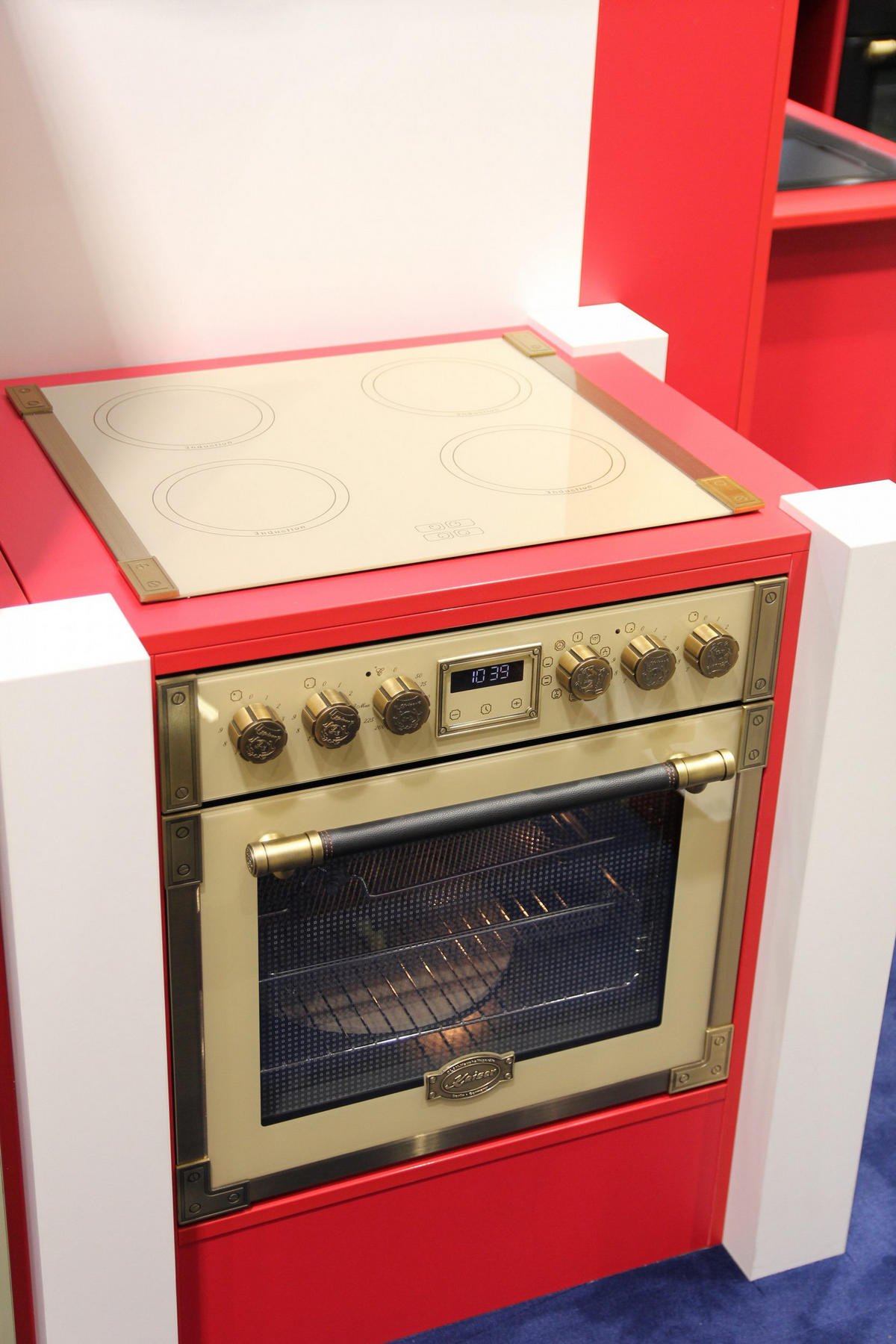 EINBAU-BACKOFEN mit Induktionskochfeld EHC 6776 I ElfAD Elfenbein 60cm - Beige, Metall (59.5/59.5/56cm) - Kaiser