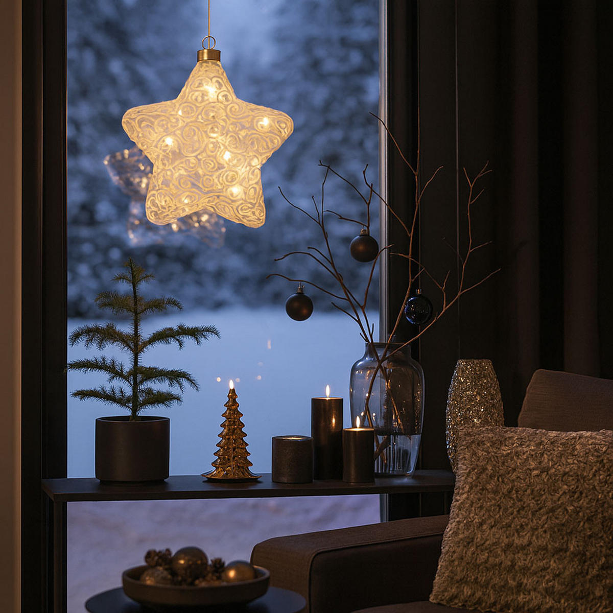 LED DEKOLEUCHTE Kreta Glas Weiß 3er Set - Weiß, Glas (15/15/67cm) - Globo Lighting