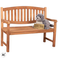 GARTENBANK Bradford - Naturfarben, Holz/Metall (120/94/54cm) - Mr. Deko
